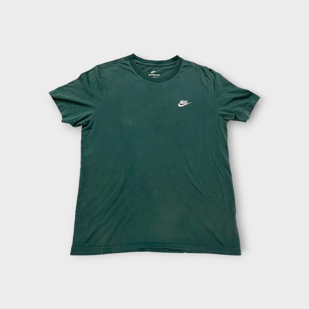 NIKE Small Swoosh Logo Tee Dark Green Men's L